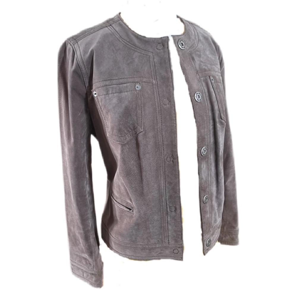 Genuine Suede Leather Liz Claiborne Petit M Jacket